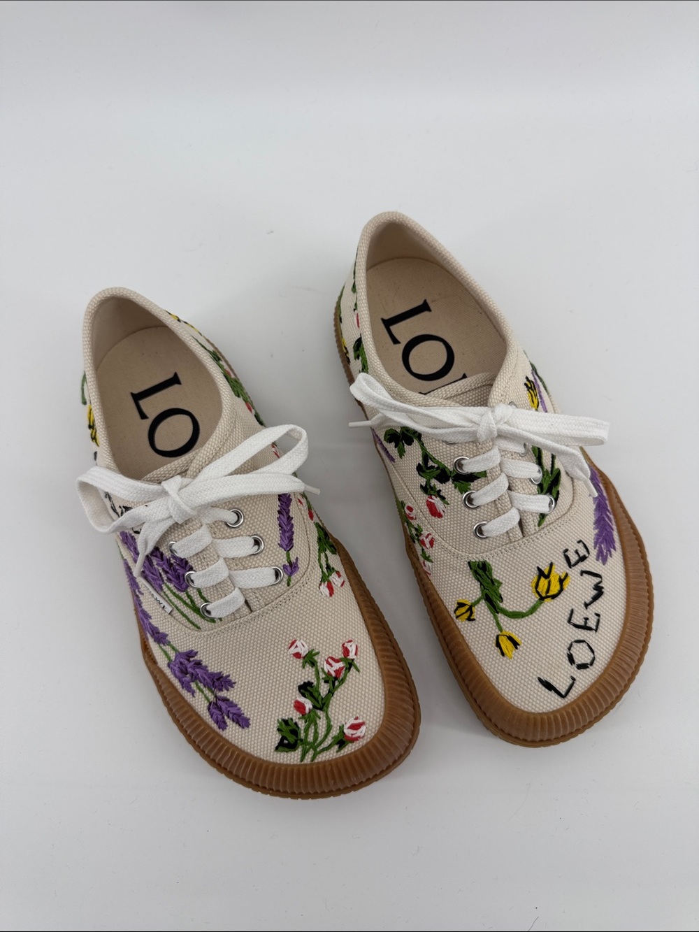 Loewe x Paula’s Ibiza Men's Terra Embroidered Canvas Low-Top Sneakers 40 / US 7